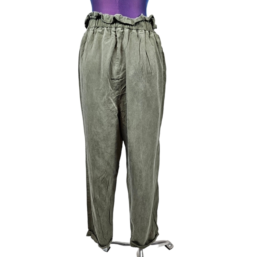 Guess Olive Green Lycocell Jogger Pants Size‎ Large Women's - Picture 6 of 10